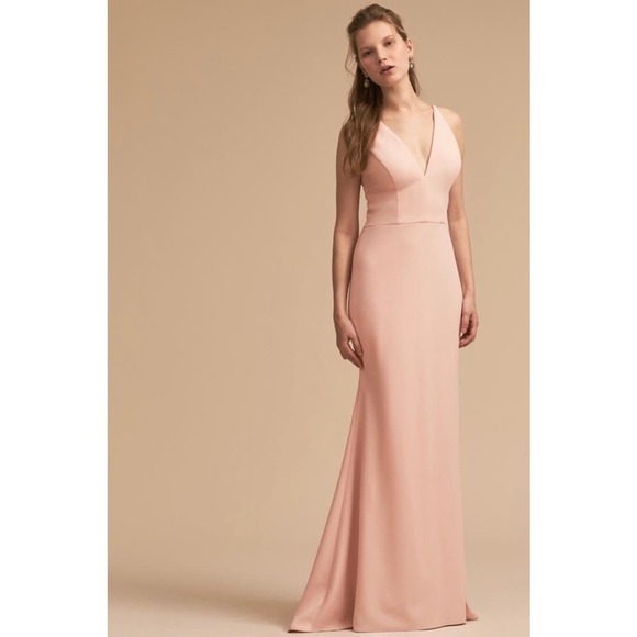 Anthropologie BHLDN Jones Dress US 14 Blush Pink Bridal Romantic Bridesmaid - Picture 1 of 11